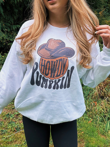 Howdy Pumpkin Hoodie – Western Fall Gildan Unisex crewneck