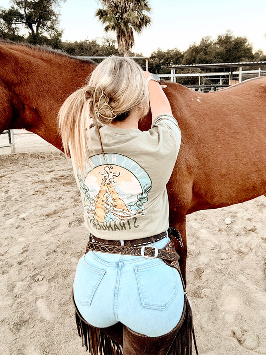 Lets not be Strangers mountain Tee | Western Beer tee