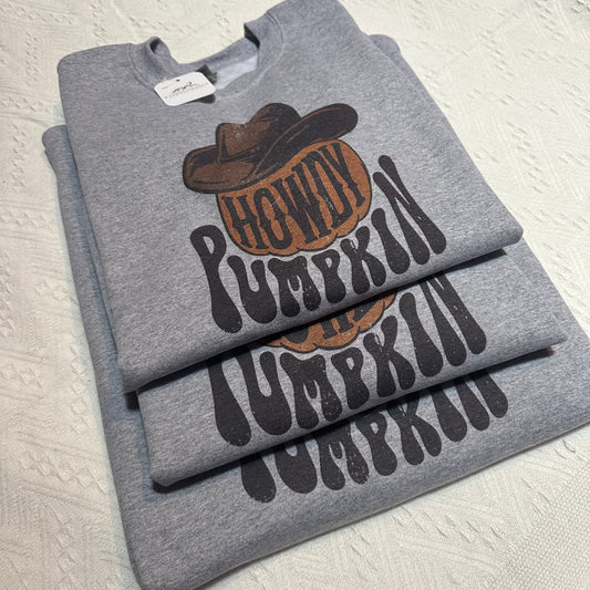 Howdy Pumpkin Hoodie – Western Fall Gildan Unisex crewneck