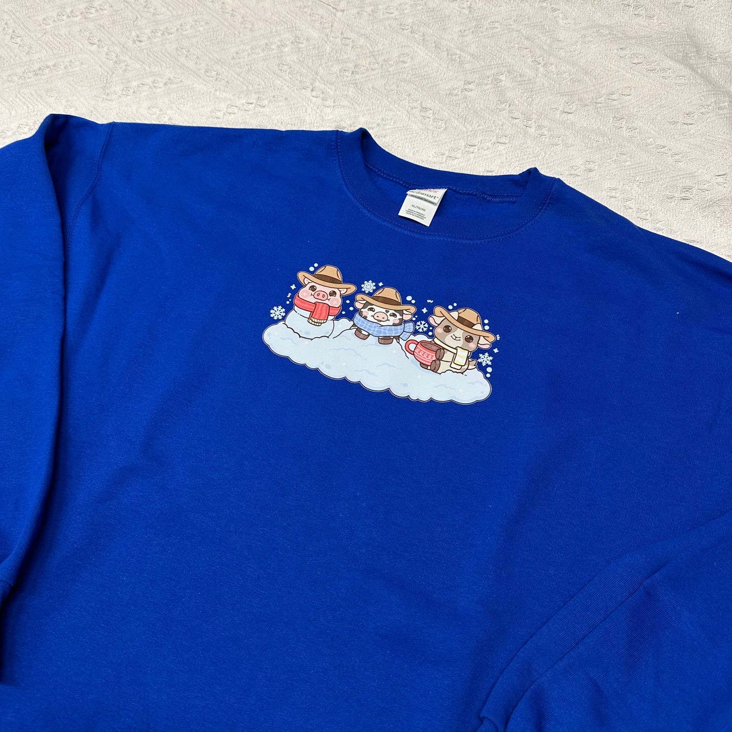 Winter farm animals crewneck | Cowboy Christmas sweatshirt