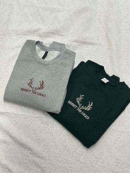 PREORDER - Respect the Locals Embroidered Crewneck