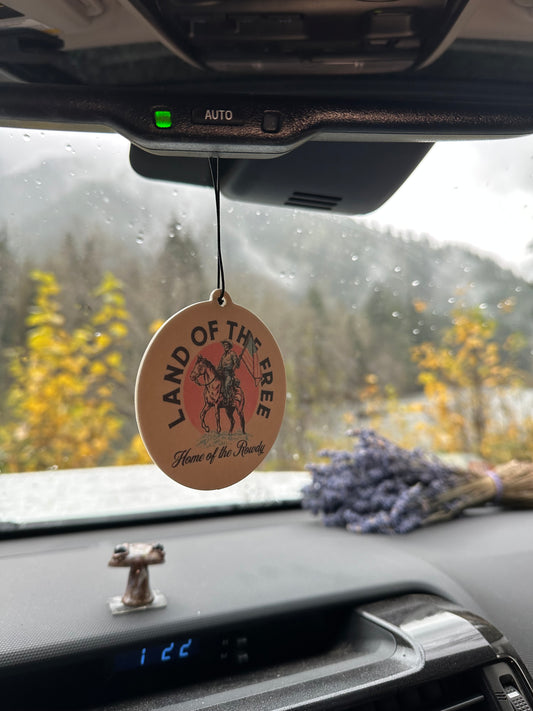 Land of the free Car air freshener | western air freshener