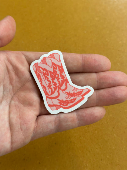 Pink boot sticker