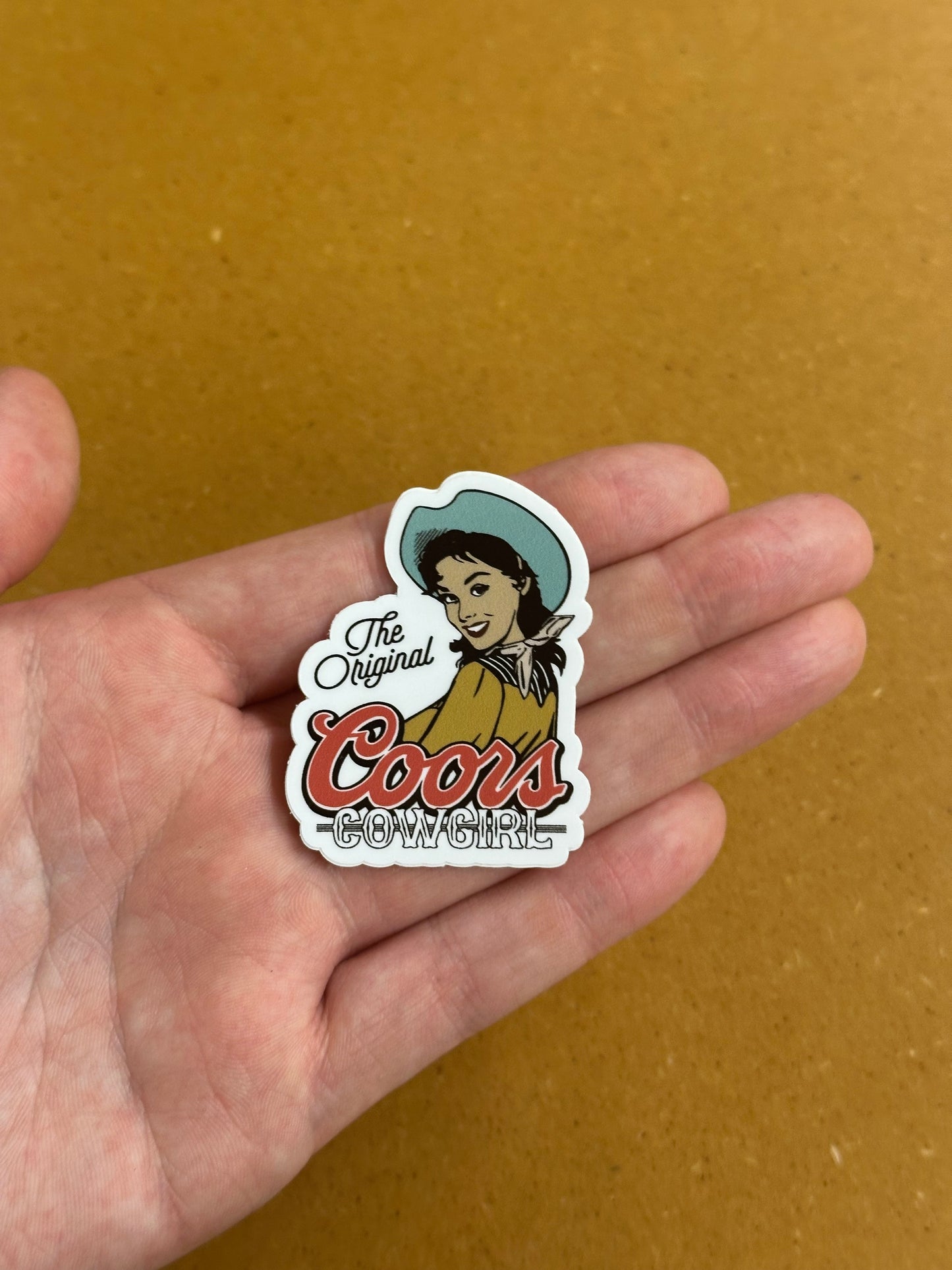 Coors cowgirl sticker