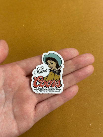 Coors cowgirl sticker