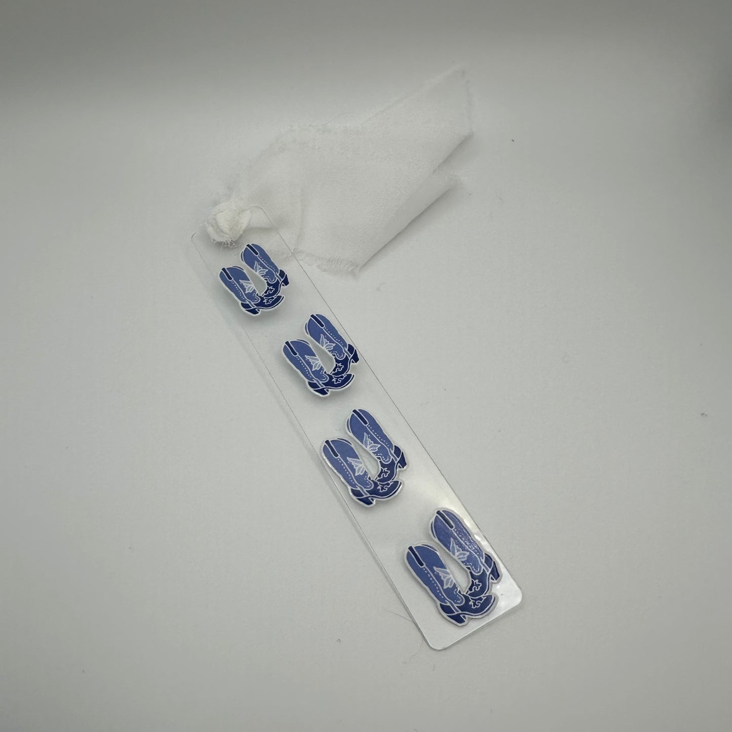 Blue Boots Acrylic Bookmark | Western Bookmark