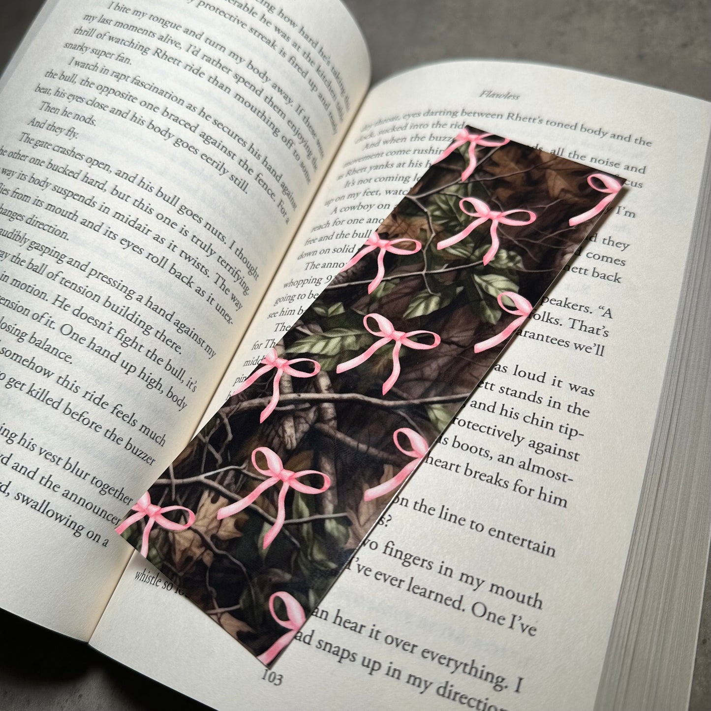 Camo Bow Paper Bookmark | Western Bookmark