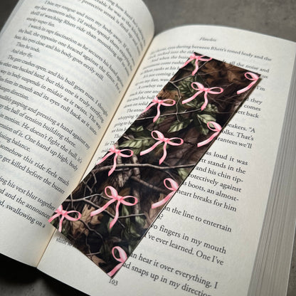 Camo Bow Paper Bookmark | Western Bookmark