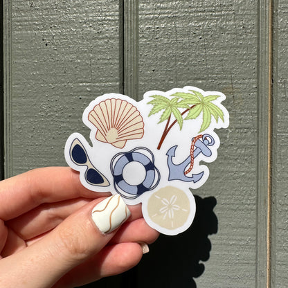Coastal Cluster Sticker