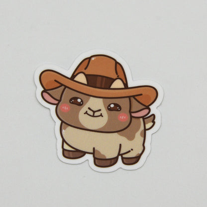 Cowboy Goat Sticker