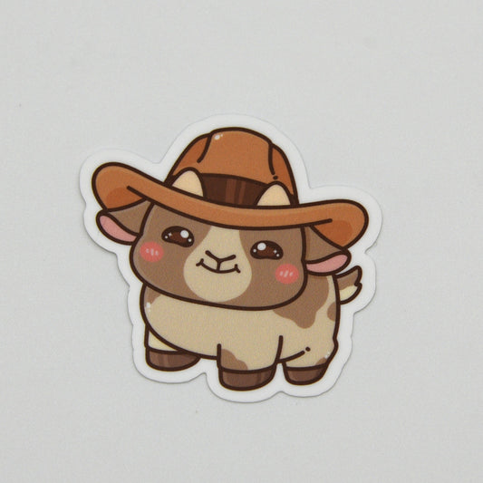 Cowboy Goat Sticker