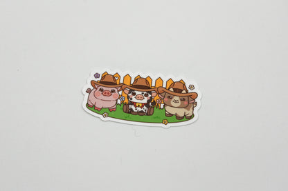 Cowboy Farm Animal Sticker Pack | Western sticker pack