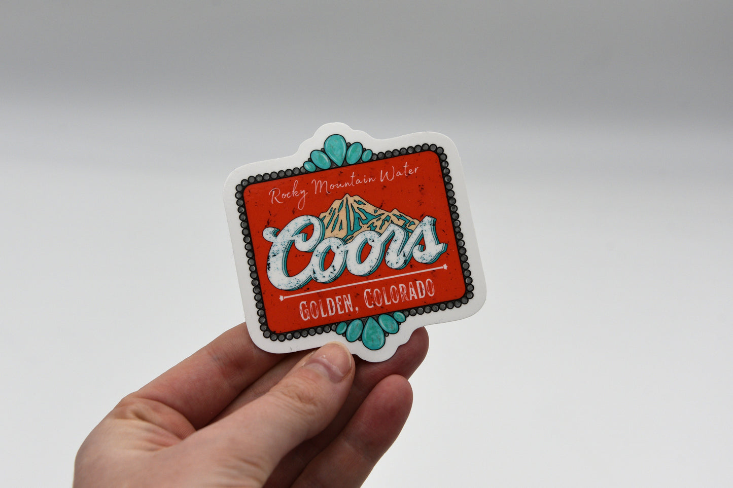 Turquoise Coors Sticker