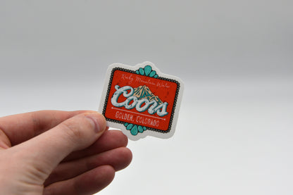 Turquoise Coors Sticker