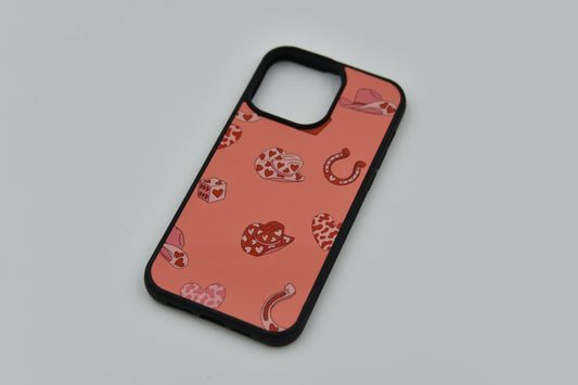 Western love patterned phone case