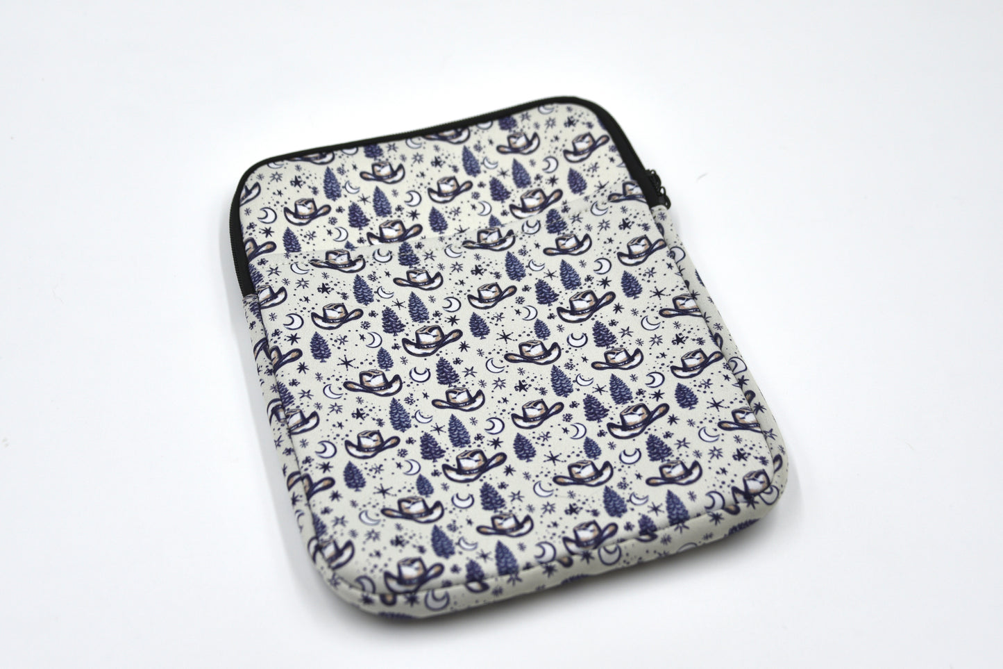 Midnight Cowboy Print Book & Tablet Sleeve – Western Cowgirl Starry Night Design