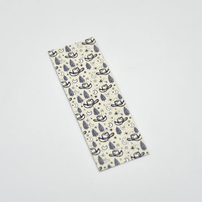 Midnight Cowboy Western Bookmark – Starry Night Forest Design for Book Lovers