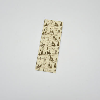Golden Cowboy Western Bookmark – Rustic Rodeo Scene Reading Accessory