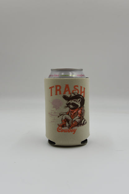 Trash Cowboy Raccoon Can Cooler | Western Beer Koozie
