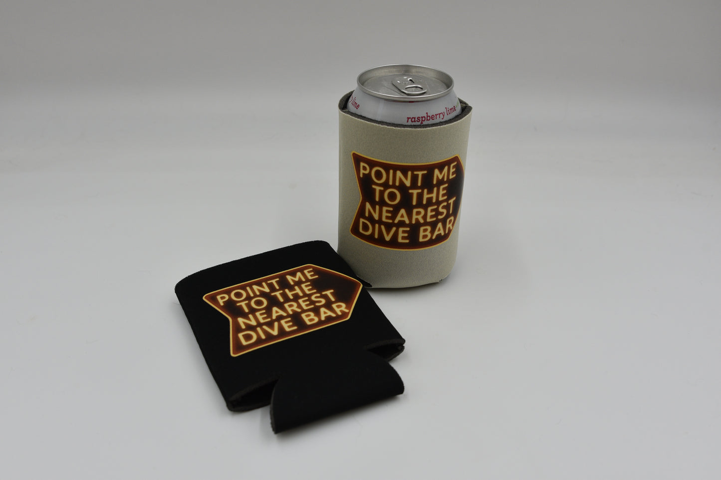 Point Me To The Nearest Dive Bar Can Cooler | Western Beer Koozie
