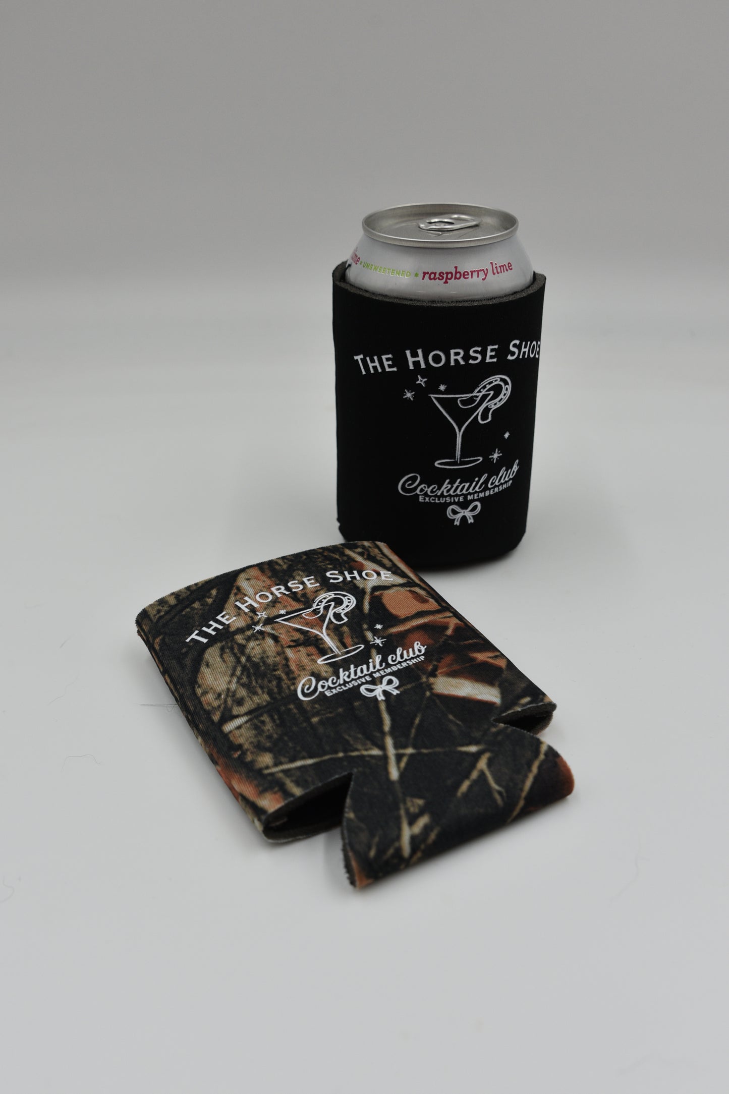 The Horse Shoe Cocktail Club Can Cooler | Western Beer Koozie