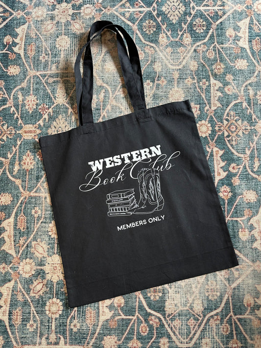 Western book club tote bag | Western tote bag | tote bag | book bag