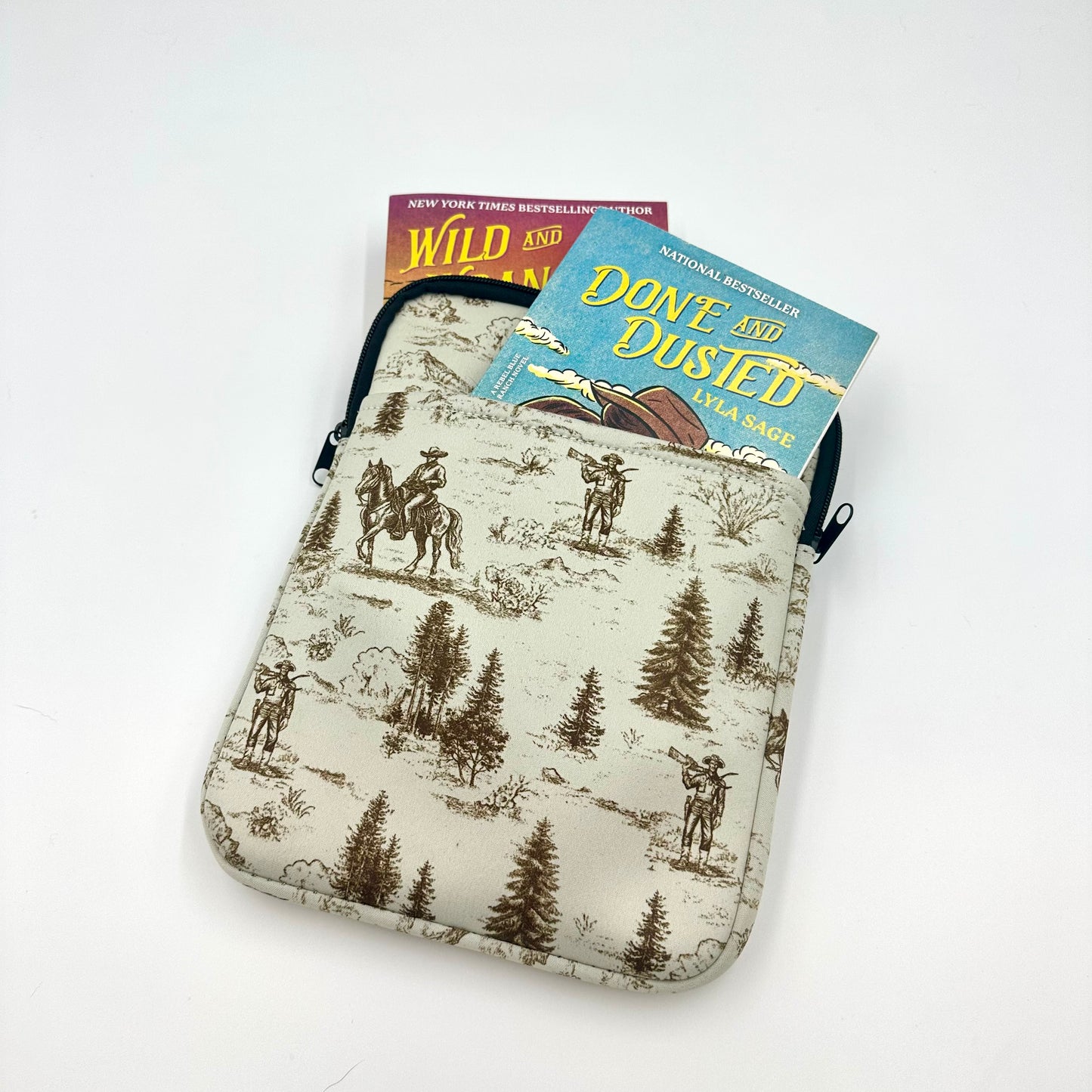 Golden Cowboy Print iPad Sleeve – Western Ranch Design Laptop or Tablet Case