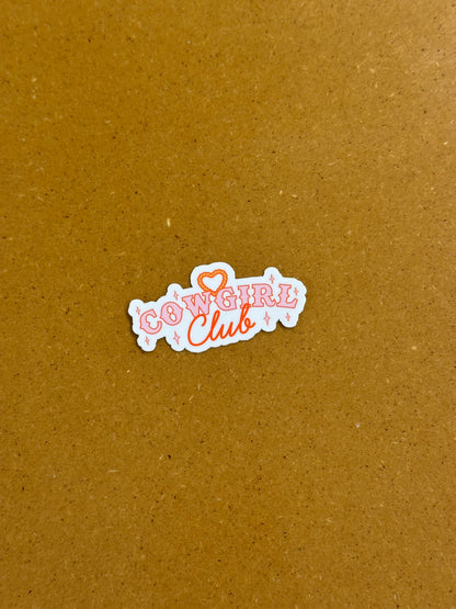 Cowgirl club sticker