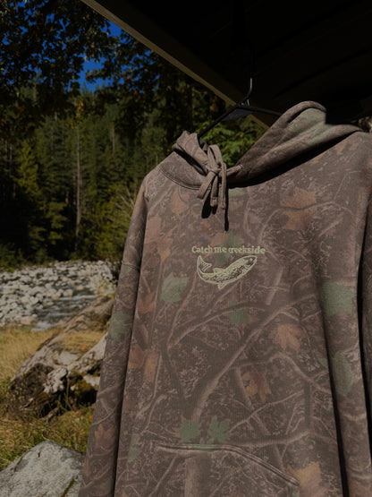 Catch me creekside camo embroidery hoodie