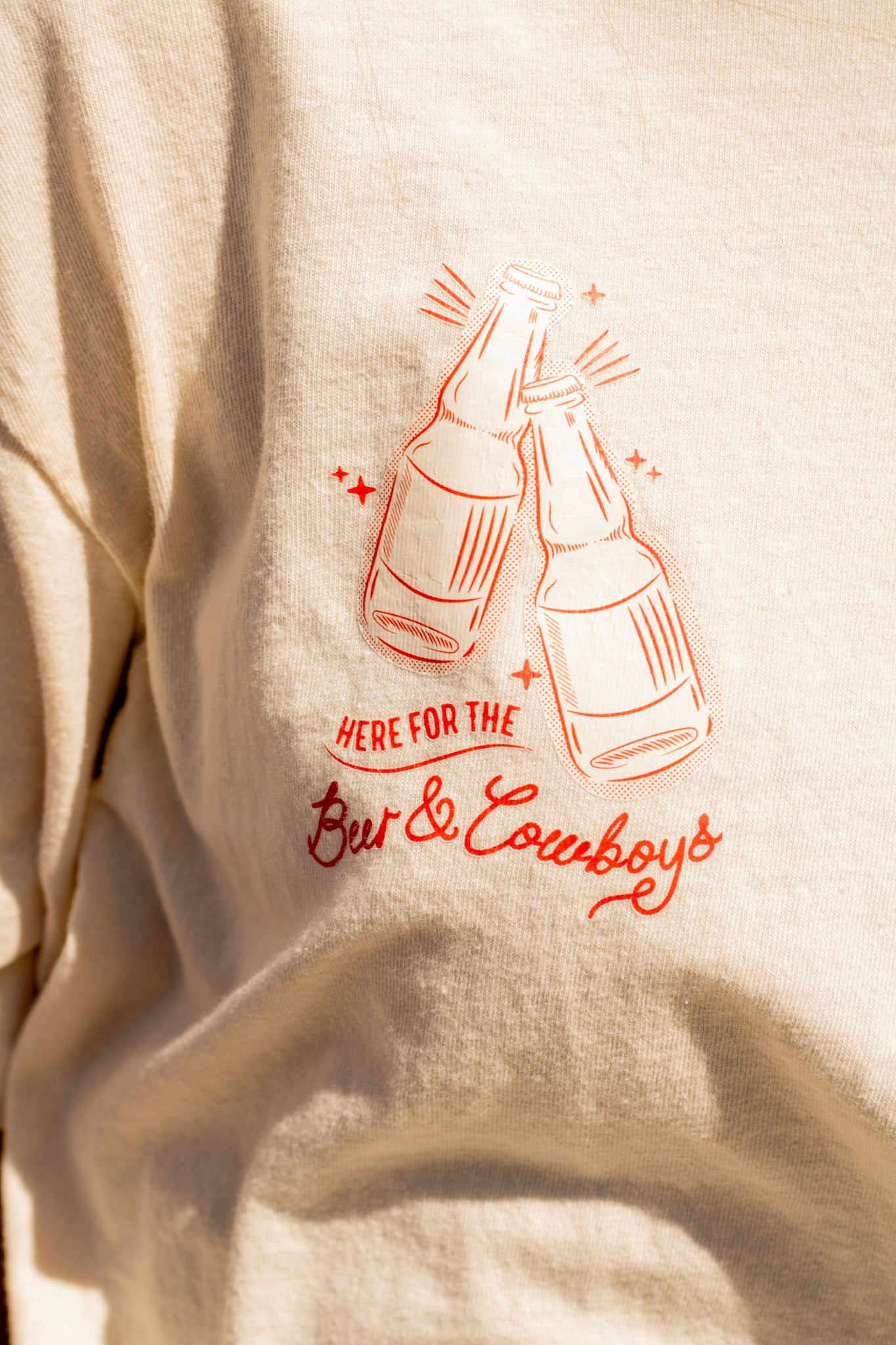 Here for the beer and cowboys light tee