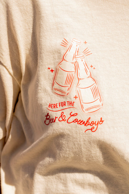 Here for the beer and cowboys light tee