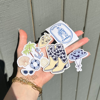 Coastal cowgirl sticker pack!