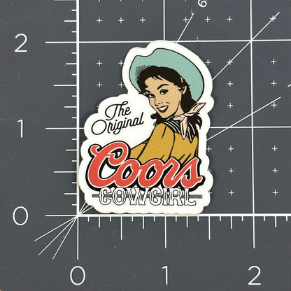 Coors cowgirl sticker