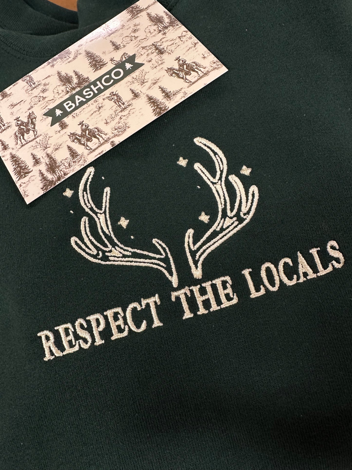 PREORDER - Respect the Locals Embroidered Crewneck