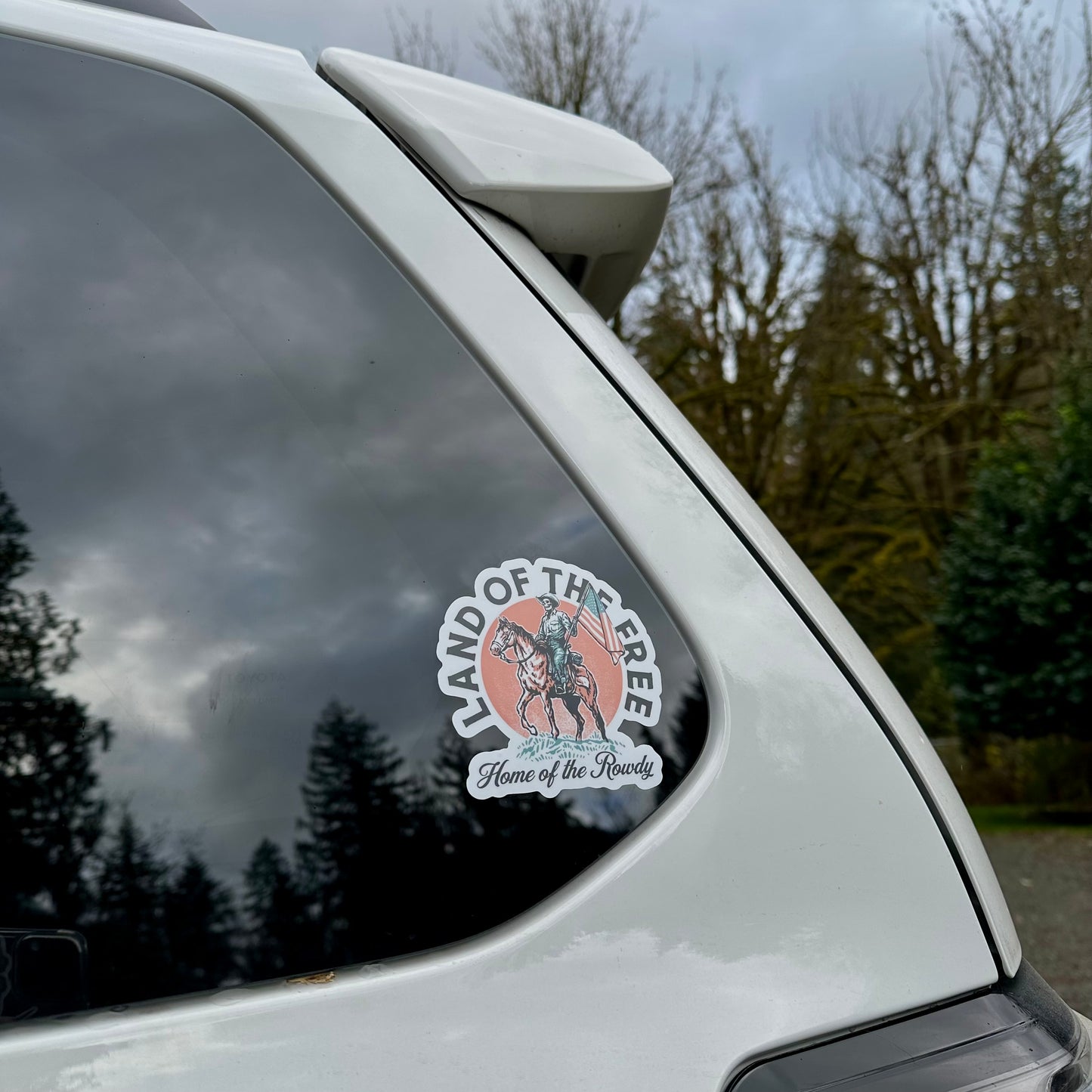 Land of the free bumper sticker | western car sticker