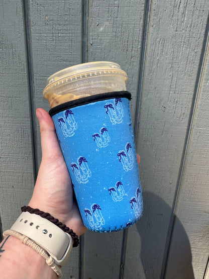 Bow Cowgirl Boots Iced Coffee Cover | Iced Coffee Koozie