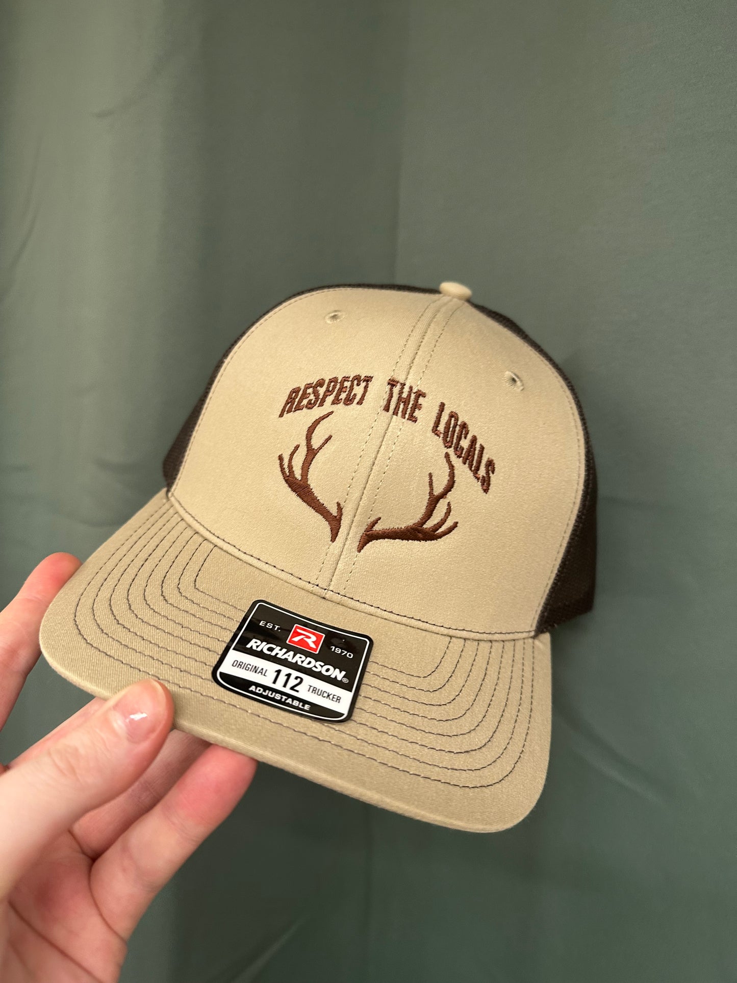 Respect the Locals Embroidered Antler Hat