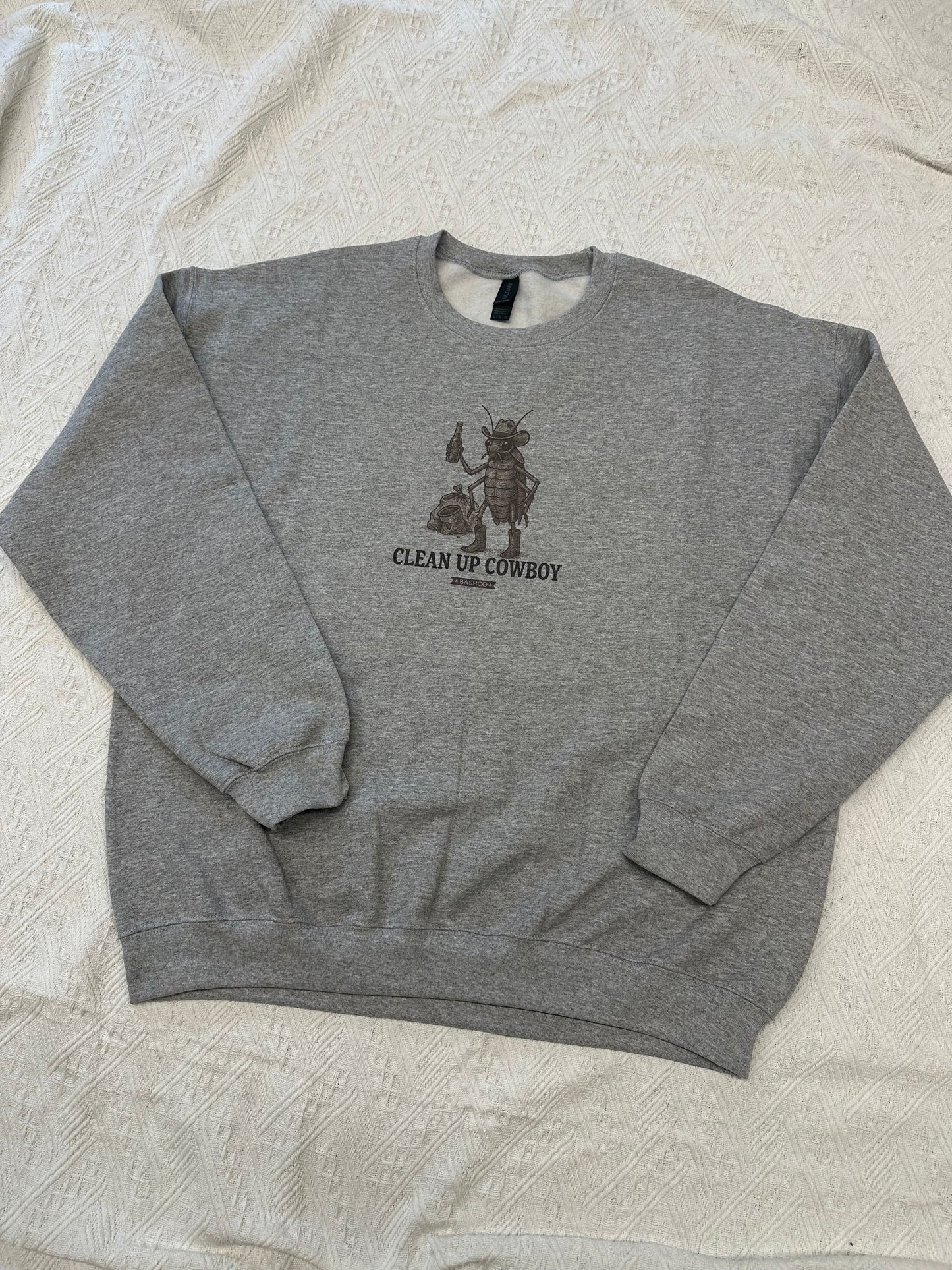 Clean Up Cowboy Crewneck Sweatshirt – Western Graphic Gildan Unisex