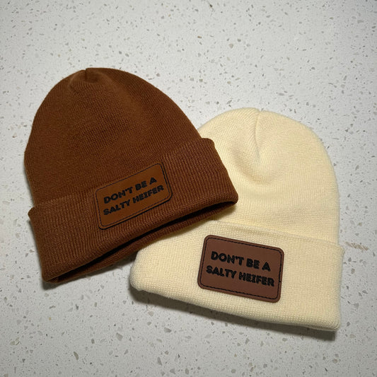 Salty heifer patch beanie | western beanie