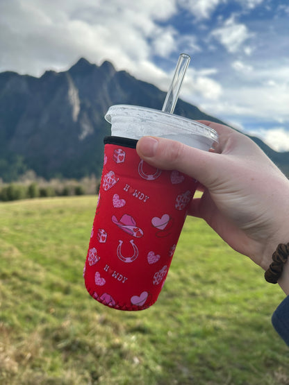 Valentines Howdy Coffee Sleeve
