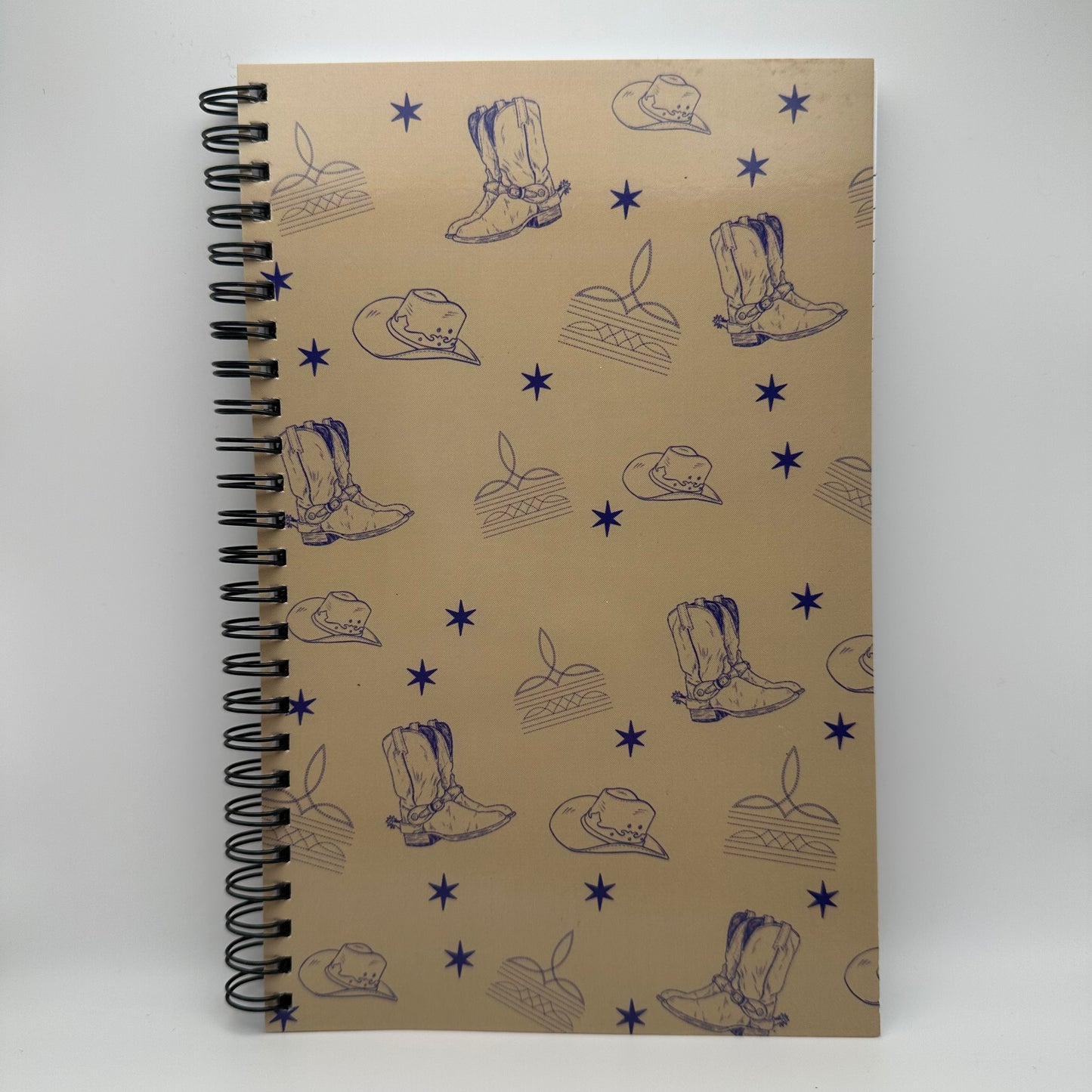 Neutral boots and cowboy hat western college lined Notebook | 5.5x8.5” A5 notebook
