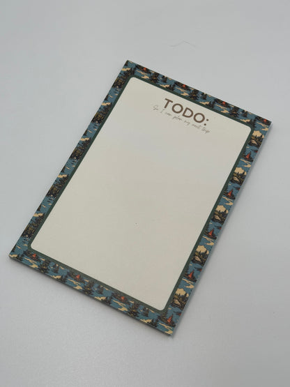 Camping post-it note pad | western todo list