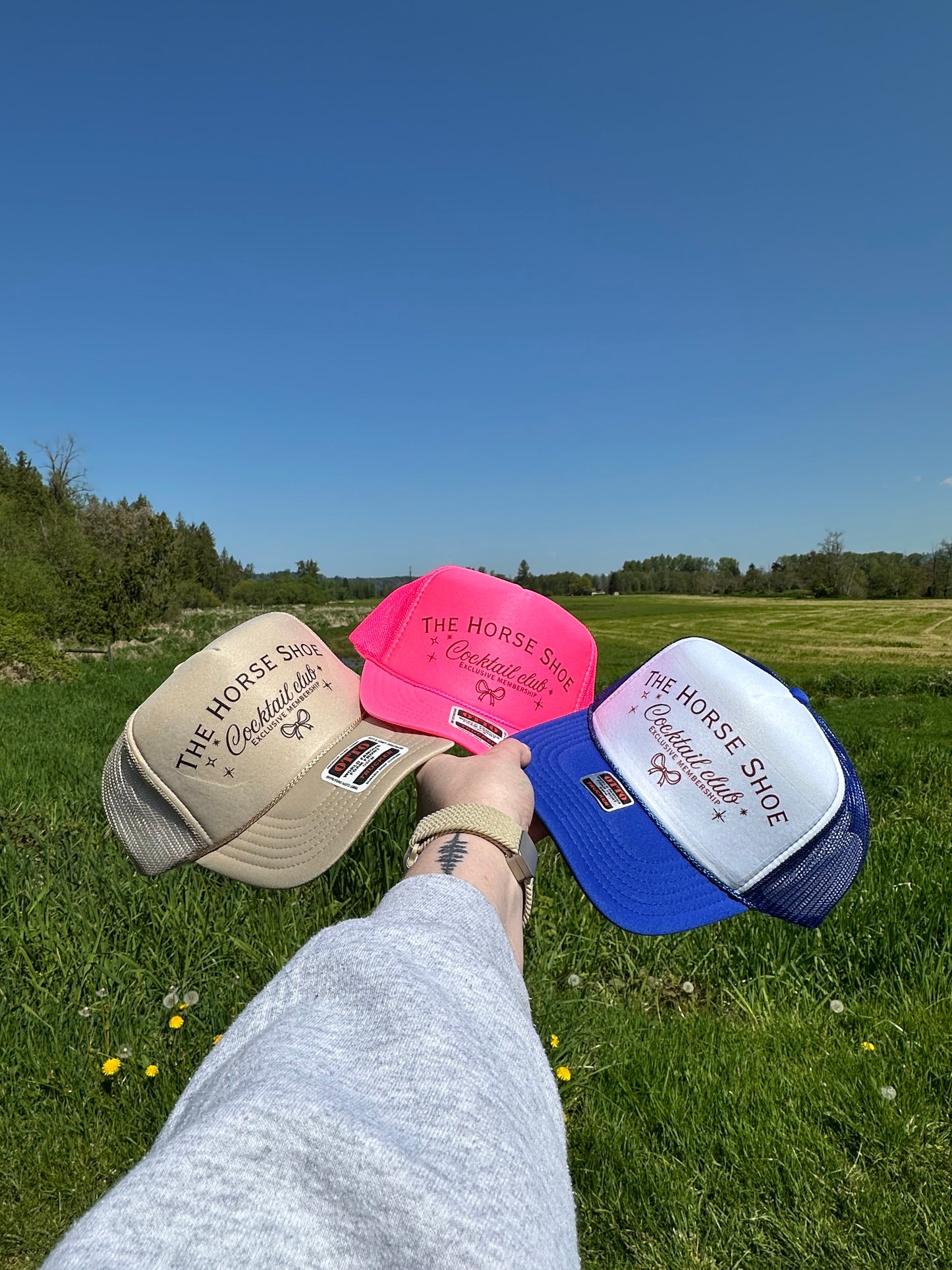 The Horse Shoe Cocktail Club Trucker Hat | Western drink hat