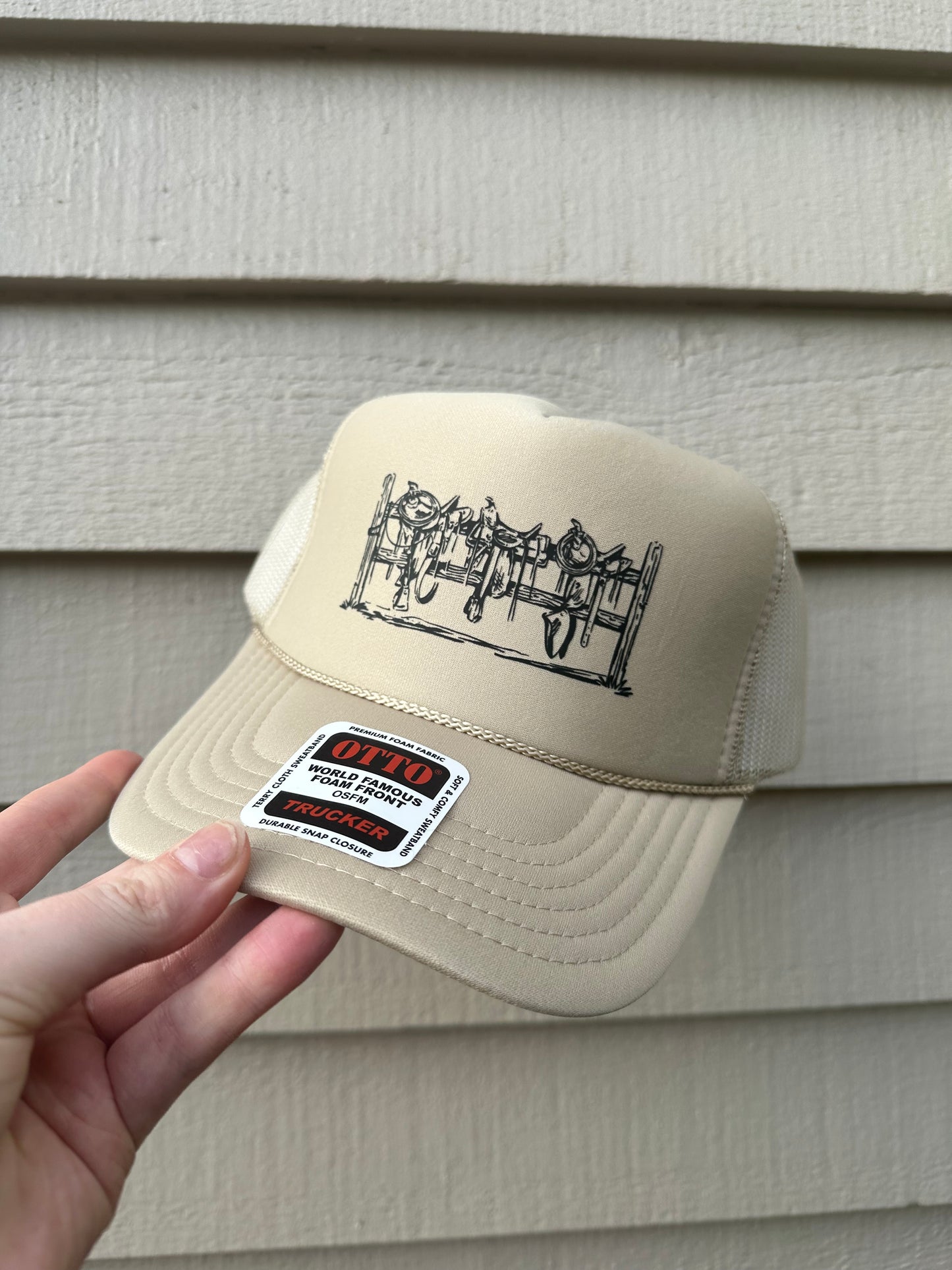 Saddles on the Fence Foam Trucker Hat | Western Snapback