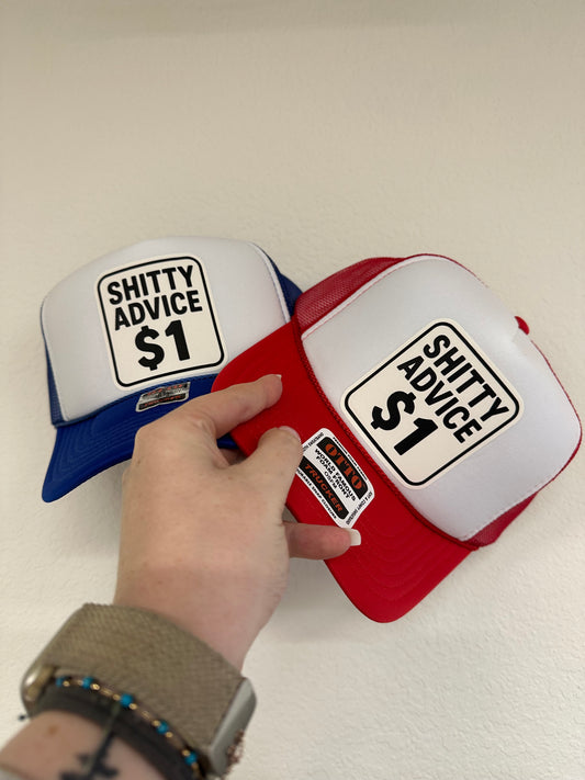 Shitty Advice $1 Trucker Hat – Funny Otto Cap in Multiple Colors