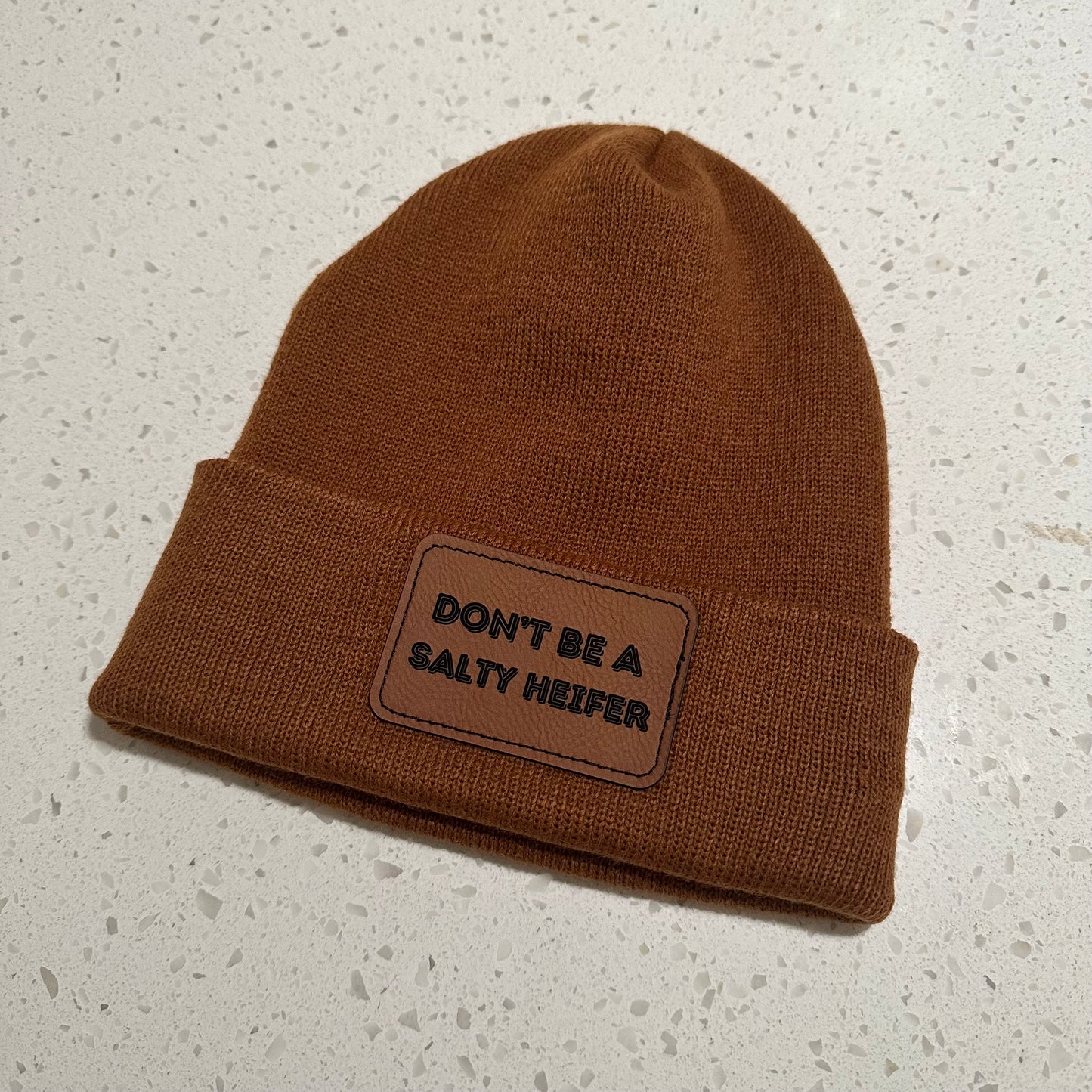 Salty heifer patch beanie | western beanie