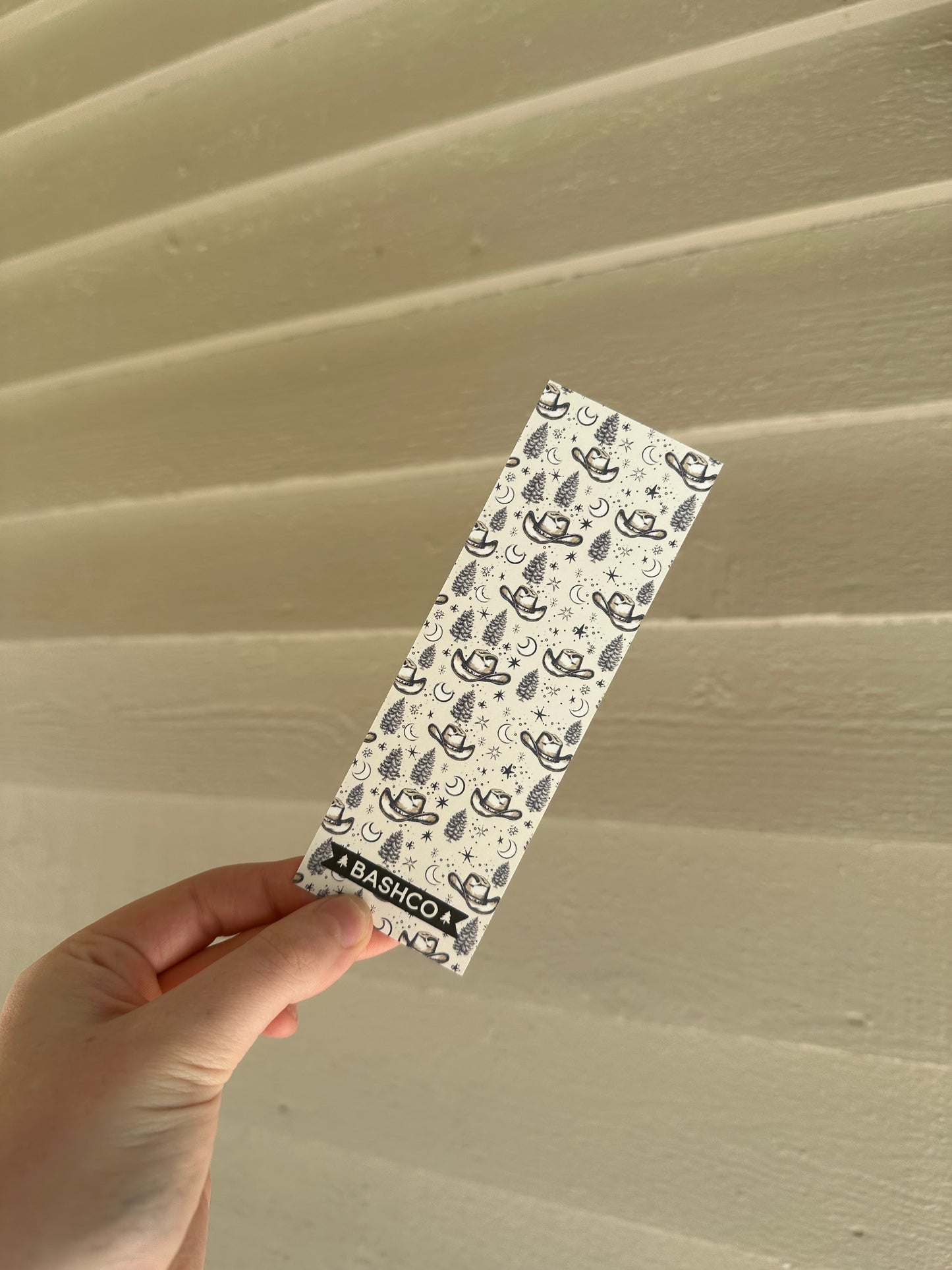 Midnight Cowboy Western Bookmark – Starry Night Forest Design for Book Lovers