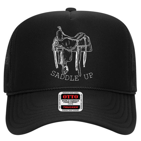 Custom logo hats for Saddle Up Retreats