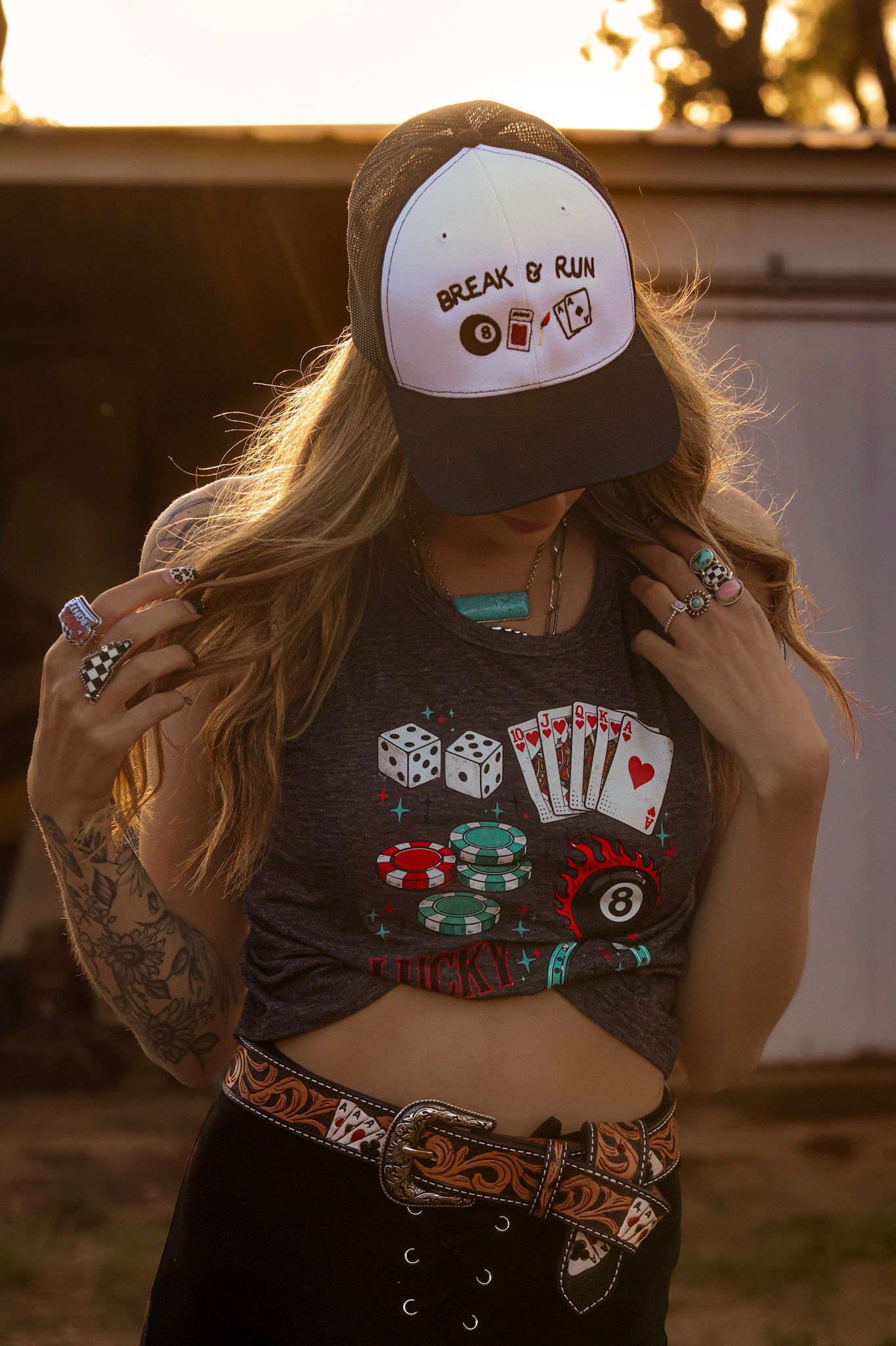 Lucky Western Graphic Tank | Cadence x BASHCO | Break & Run Collection