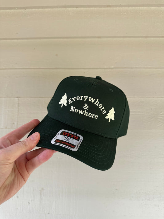 Everywhere & Nowhere Otto Dark Green Hat – Outdoor Adventure Mid-Profile Cap